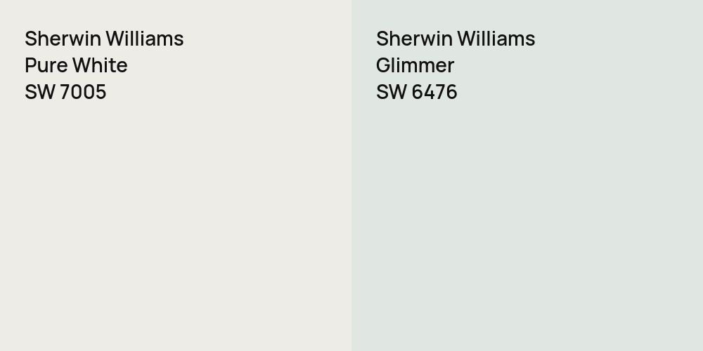 Sherwin Williams Pure White vs. Sherwin Williams Glimmer