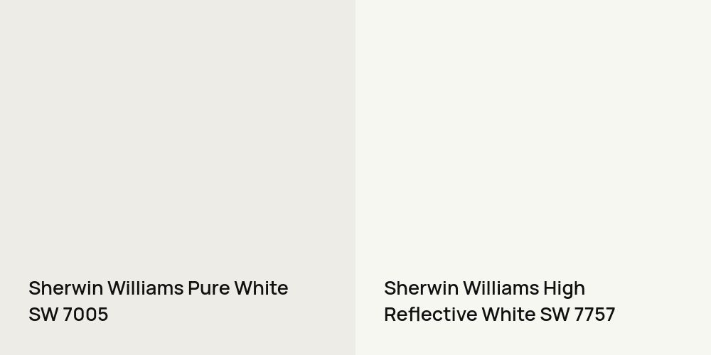 Sherwin Williams Pure White vs. Sherwin Williams High Reflective White