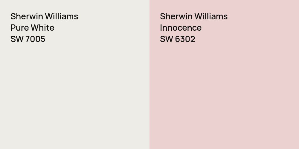 Sherwin Williams Pure White vs. Sherwin Williams Innocence