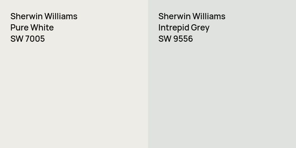 Sherwin Williams Pure White vs. Sherwin Williams Intrepid Grey