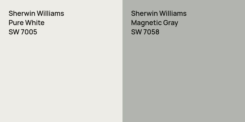 Sherwin Williams Pure White vs. Sherwin Williams Magnetic Gray