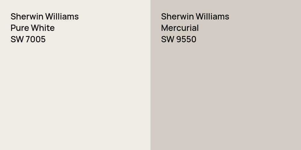 Sherwin Williams Pure White vs. Sherwin Williams Mercurial