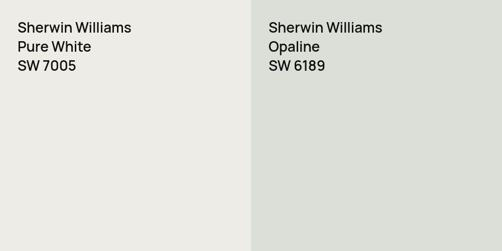 Sherwin Williams Pure White vs. Sherwin Williams Opaline