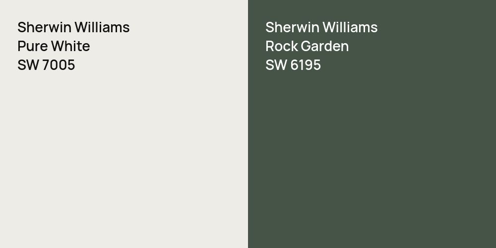 Sherwin Williams Pure White vs. Sherwin Williams Rock Garden