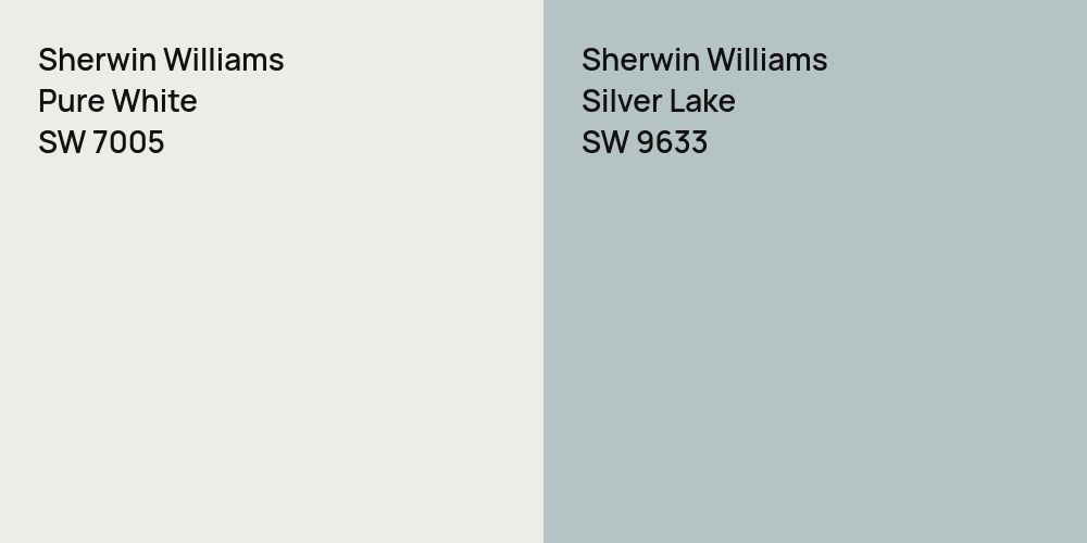 Sherwin Williams Pure White vs. Sherwin Williams Silver Lake