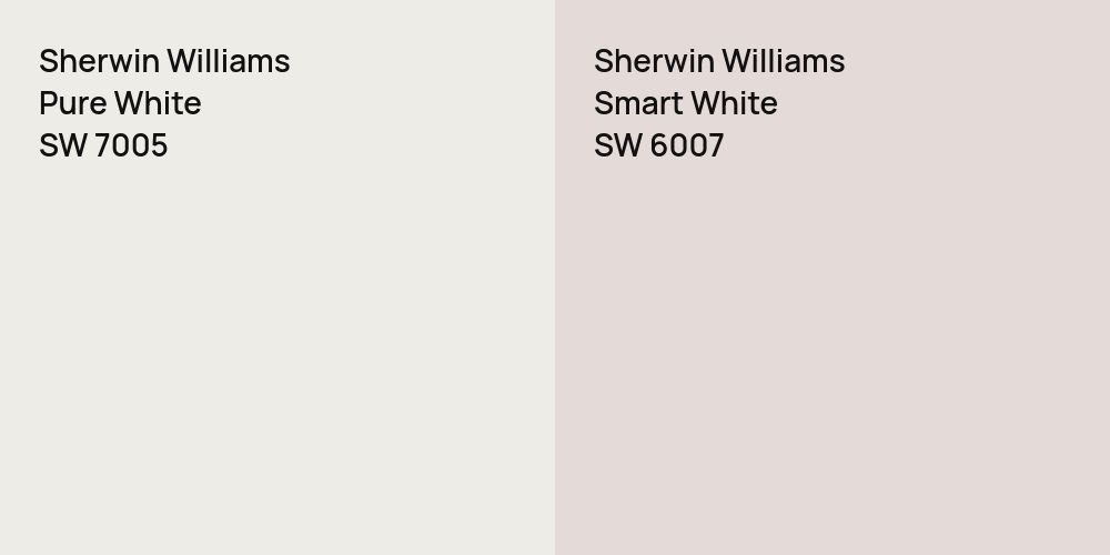 Sherwin Williams Pure White vs. Sherwin Williams Smart White