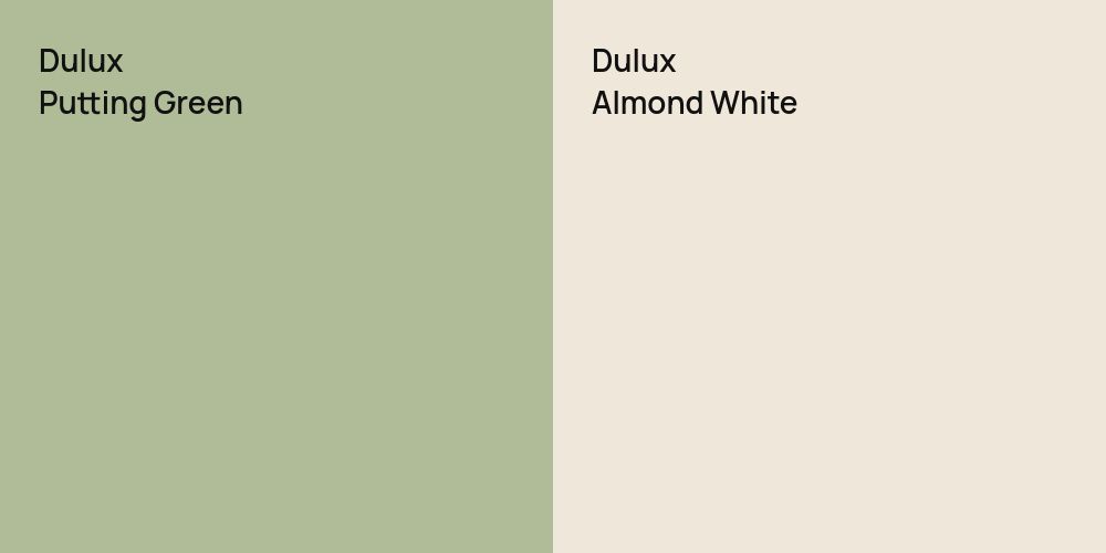 Dulux Putting Green vs. Dulux Almond White