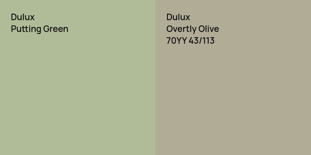 Dulux Putting Green vs. Dulux Overtly Olive