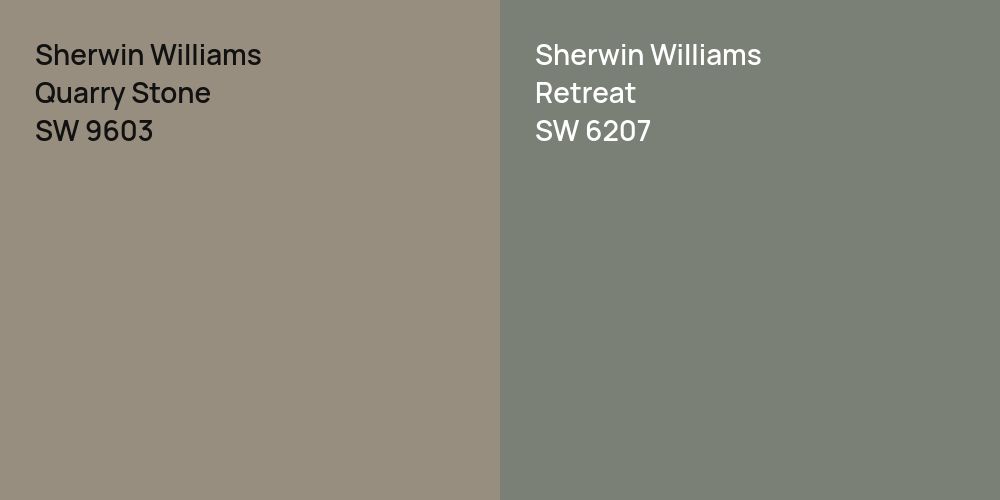 Sherwin Williams Quarry Stone vs. Sherwin Williams Retreat