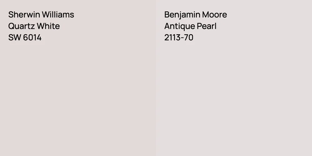 Sherwin Williams Quartz White vs. Benjamin Moore Antique Pearl