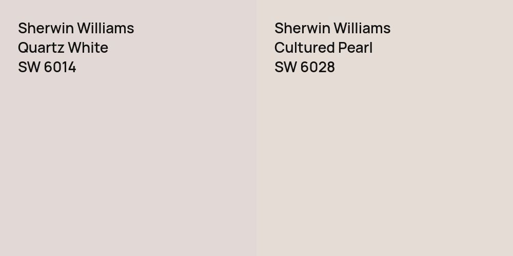 Sherwin Williams Quartz White vs. Sherwin Williams Cultured Pearl