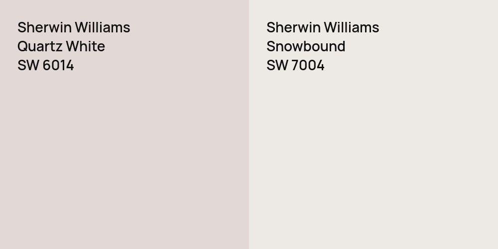 Sherwin Williams Quartz White vs. Sherwin Williams Snowbound