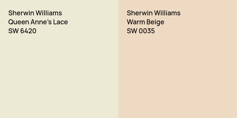 Sherwin Williams Queen Anne's Lace vs. Sherwin Williams Warm Beige