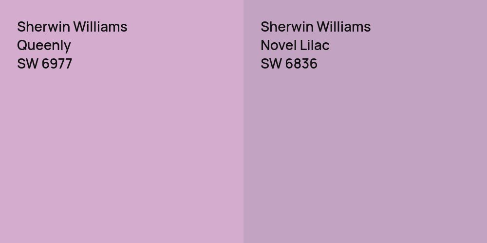 Sherwin Williams Queenly vs. Sherwin Williams Novel Lilac