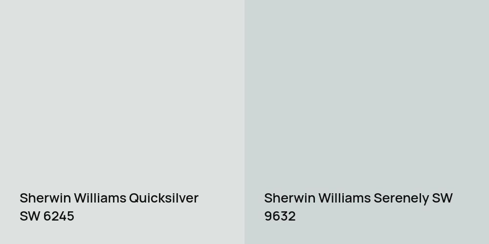 Sherwin Williams Quicksilver vs. Sherwin Williams Serenely