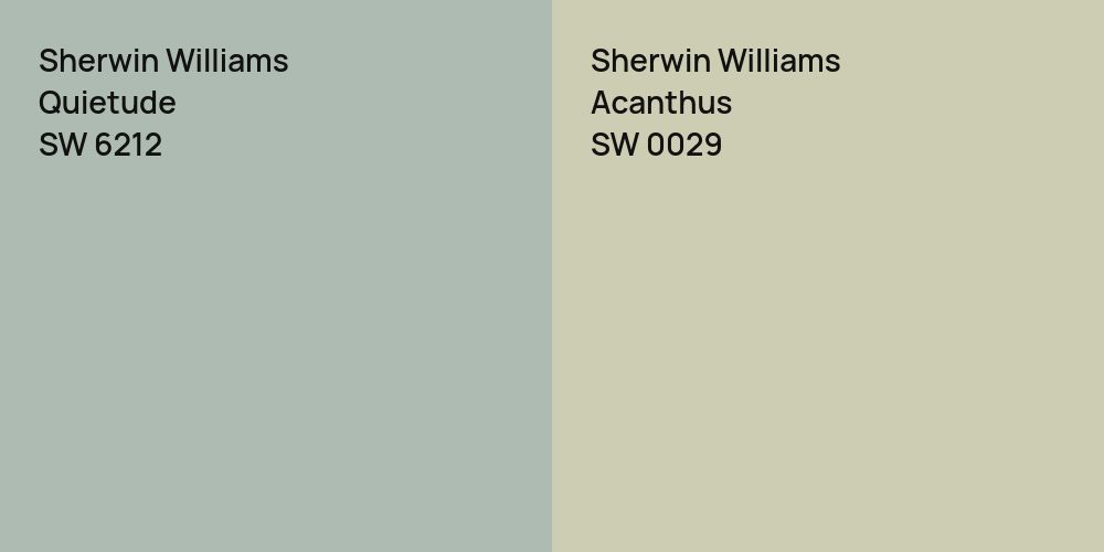 Sherwin Williams Quietude vs. Sherwin Williams Acanthus