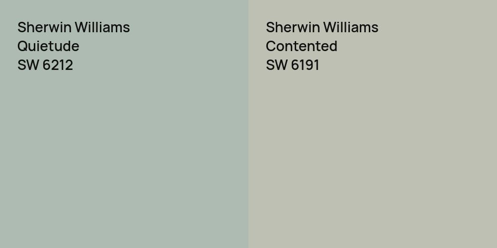 Sherwin Williams Quietude vs. Sherwin Williams Contented