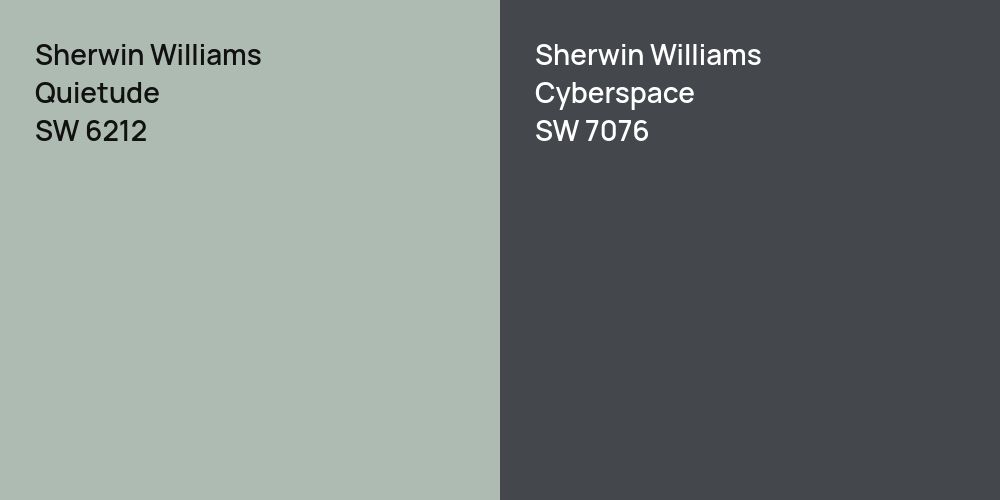 Sherwin Williams Quietude vs. Sherwin Williams Cyberspace