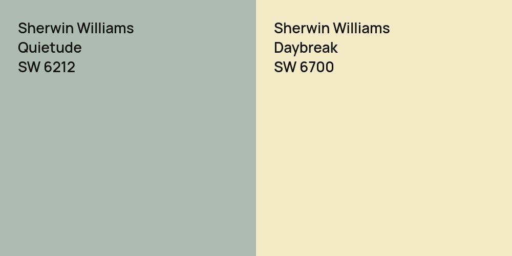 Sherwin Williams Quietude vs. Sherwin Williams Daybreak