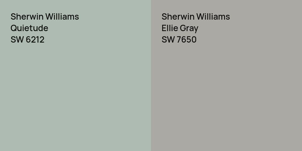 Sherwin Williams Quietude vs. Sherwin Williams Ellie Gray