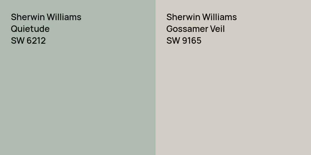 Sherwin Williams Quietude vs. Sherwin Williams Gossamer Veil