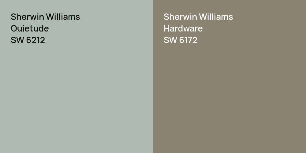 Sherwin Williams Quietude vs. Sherwin Williams Hardware