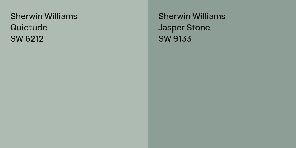 Sherwin Williams Quietude vs. Sherwin Williams Jasper Stone