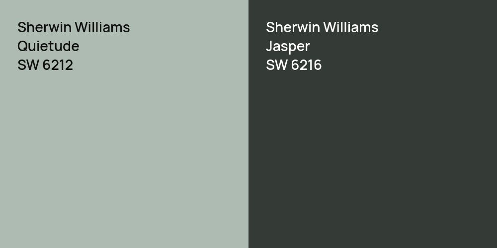 Sherwin Williams Quietude vs. Sherwin Williams Jasper