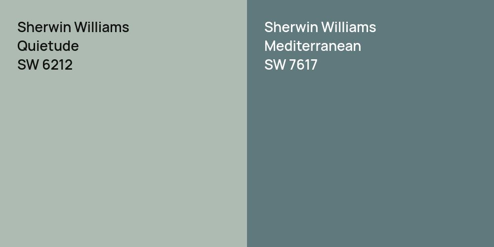 Sherwin Williams Quietude vs. Sherwin Williams Mediterranean