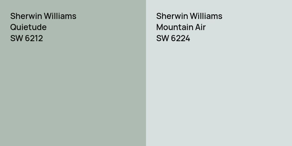 Sherwin Williams Quietude vs. Sherwin Williams Mountain Air