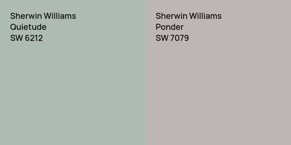 Sherwin Williams Quietude vs. Sherwin Williams Ponder