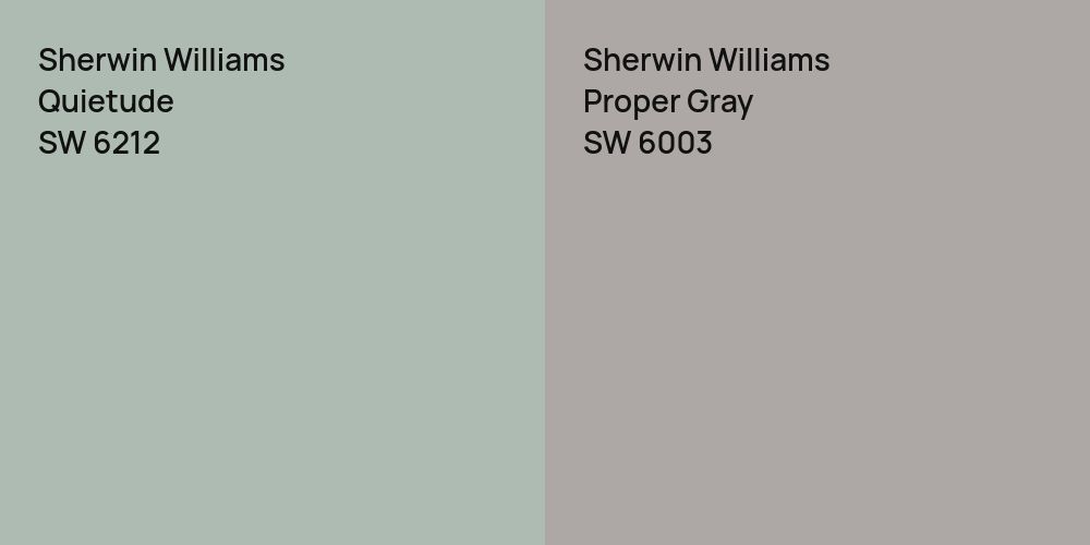 Sherwin Williams Quietude vs. Sherwin Williams Proper Gray