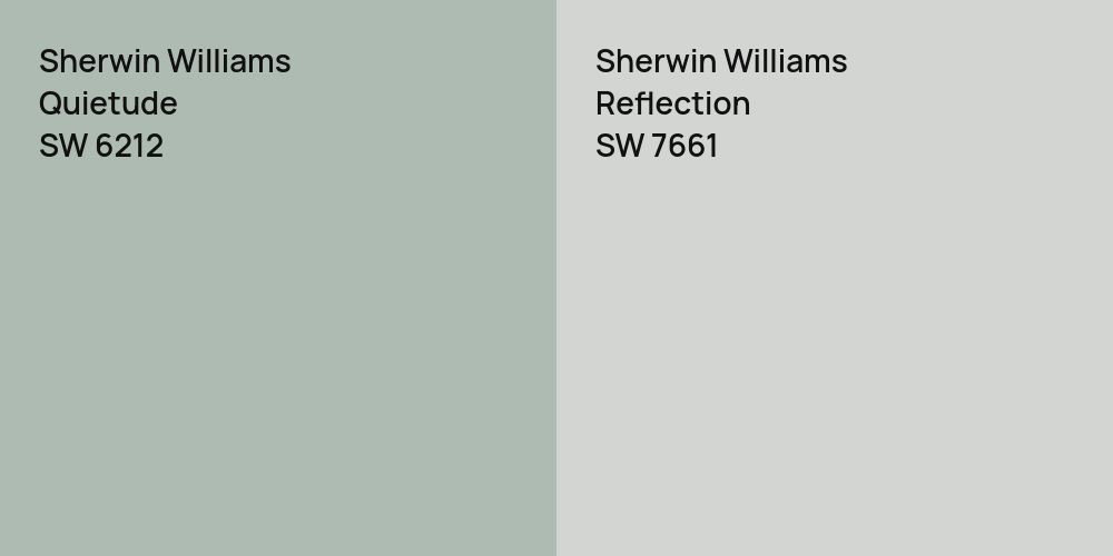 Sherwin Williams Quietude vs. Sherwin Williams Reflection