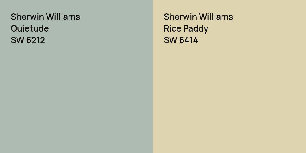 Sherwin Williams Quietude vs. Sherwin Williams Rice Paddy