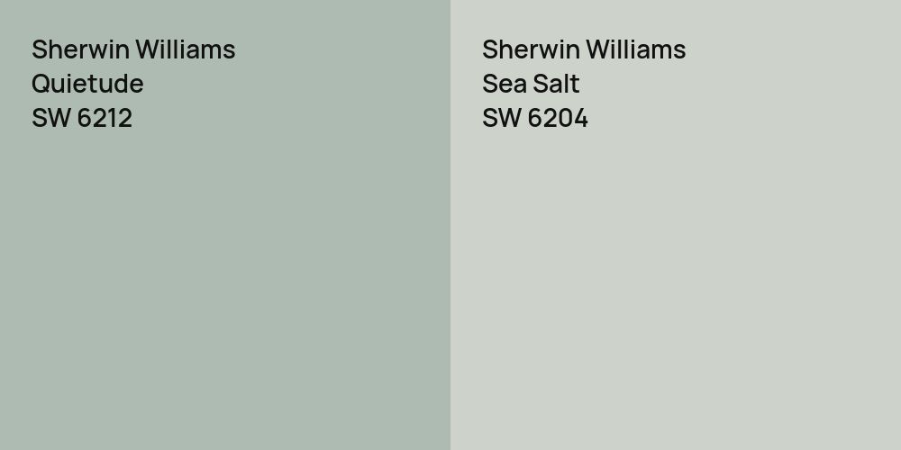 Sherwin Williams Quietude vs. Sherwin Williams Sea Salt