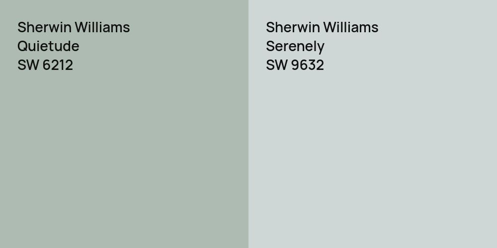 Sherwin Williams Quietude vs. Sherwin Williams Serenely