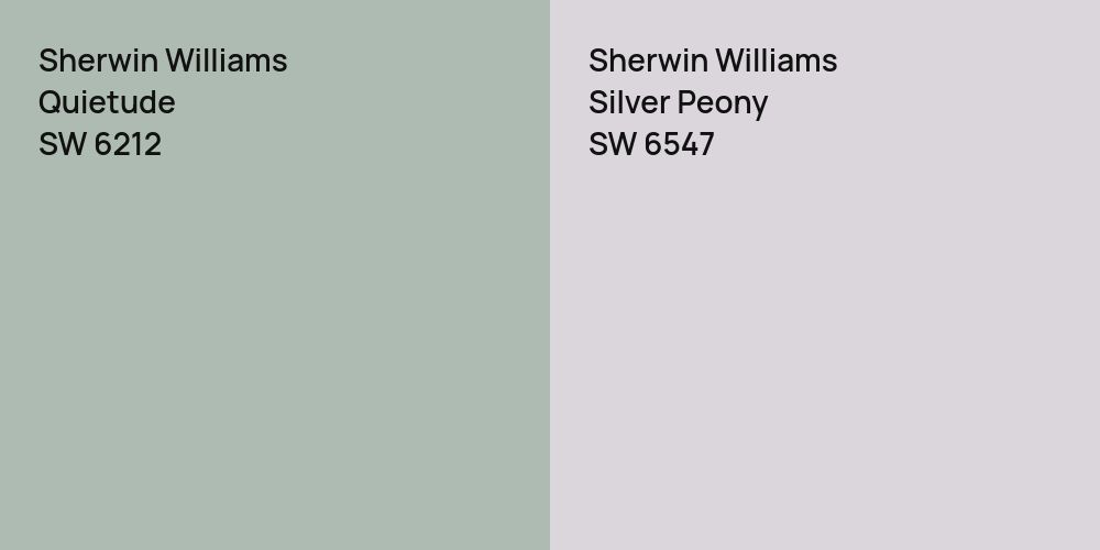 Sherwin Williams Quietude vs. Sherwin Williams Silver Peony