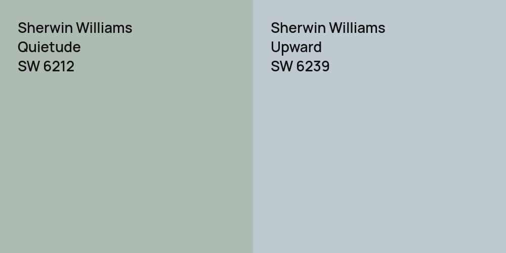 Sherwin Williams Quietude vs. Sherwin Williams Upward