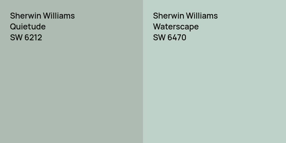 Sherwin Williams Quietude vs. Sherwin Williams Waterscape