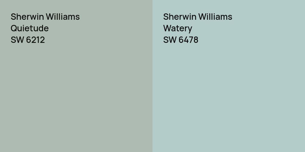 Sherwin Williams Quietude vs. Sherwin Williams Watery