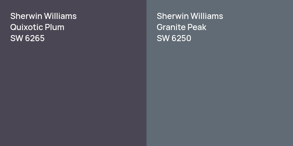 Sherwin Williams Quixotic Plum vs. Sherwin Williams Granite Peak