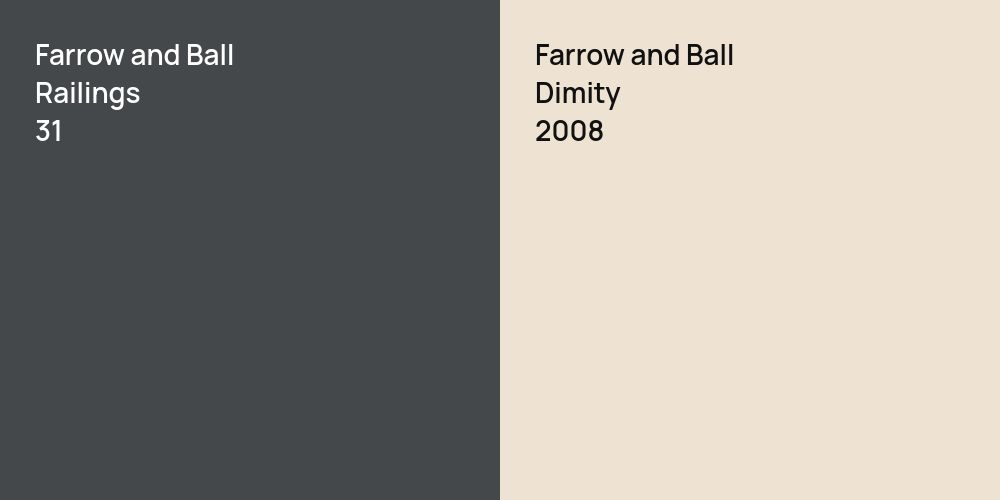 Farrow and Ball Railings vs. Farrow and Ball Dimity