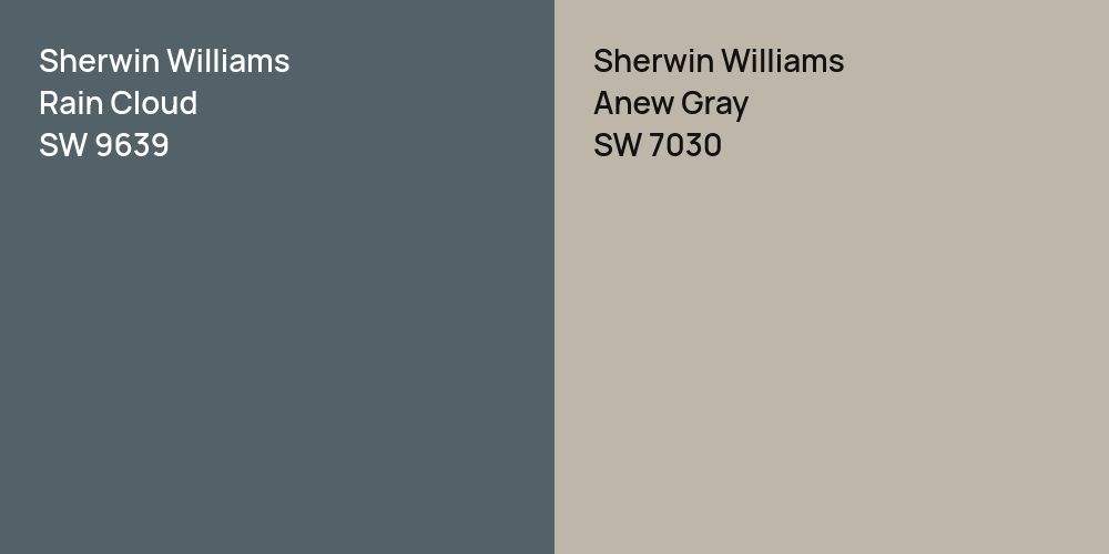 Sherwin Williams Rain Cloud vs. Sherwin Williams Anew Gray