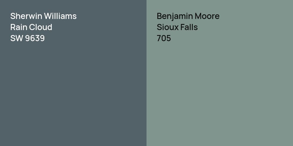 Sherwin Williams Rain Cloud vs. Benjamin Moore Sioux Falls