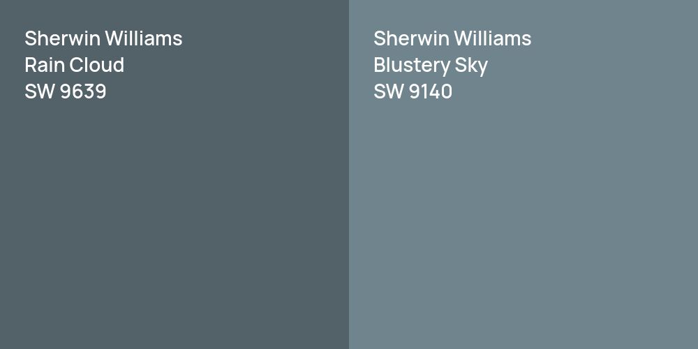 Sherwin Williams Rain Cloud vs. Sherwin Williams Blustery Sky