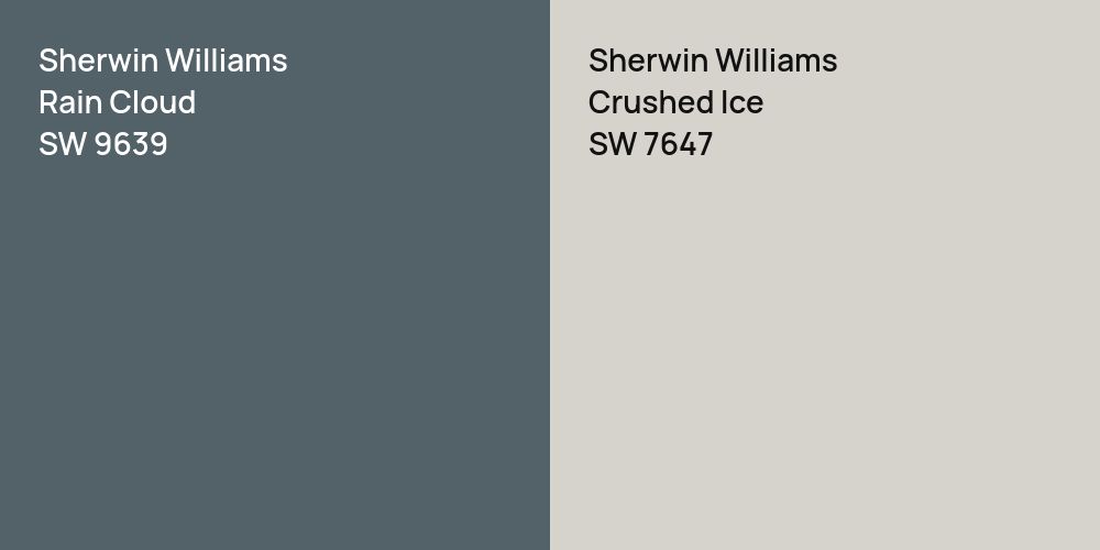 Sherwin Williams Rain Cloud vs. Sherwin Williams Crushed Ice