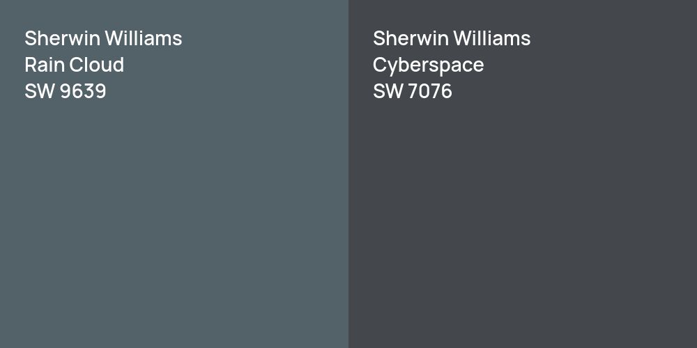 Sherwin Williams Rain Cloud vs. Sherwin Williams Cyberspace