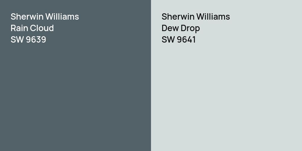 Sherwin Williams Rain Cloud vs. Sherwin Williams Dew Drop