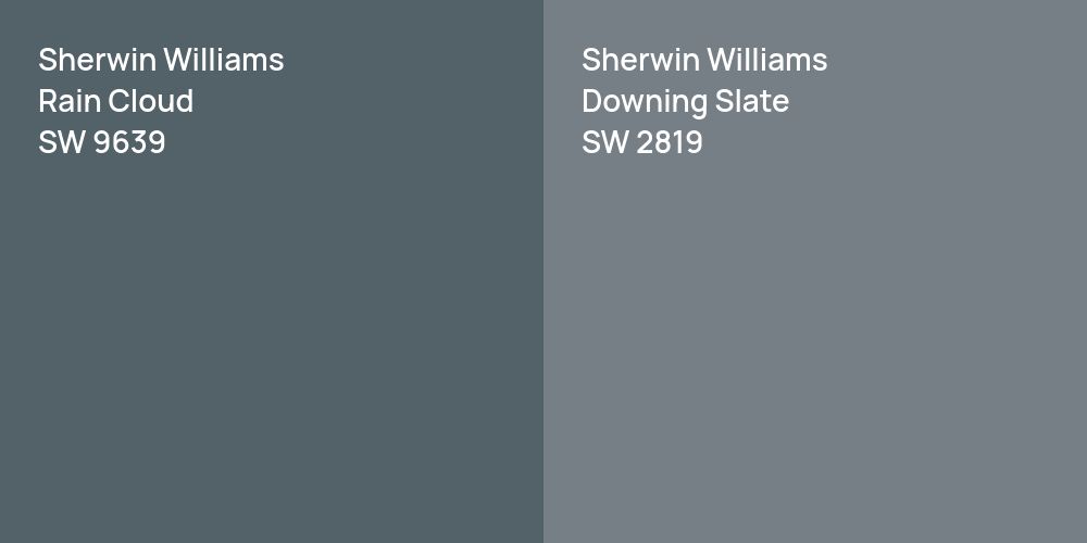 Sherwin Williams Rain Cloud vs. Sherwin Williams Downing Slate