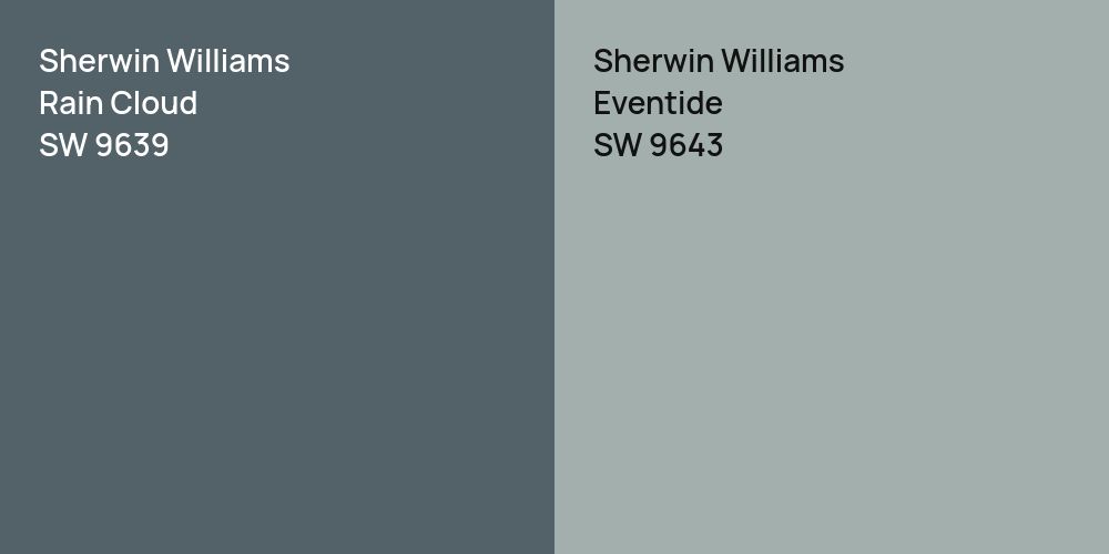 Sherwin Williams Rain Cloud vs. Sherwin Williams Eventide